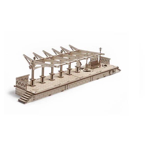 Ugears Railway Platform Wooden 3D Model Kit UTG0012